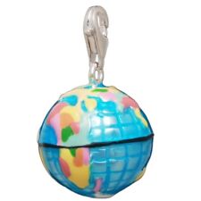 MELINA Charm Anhänger Globus Silber 925