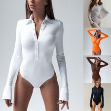 Langarm-Body Mit V-Ausschnitt