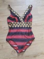 Fürstenberg Badeanzug mit tiefem Rückenausschnitt Gr. 40, rot gold