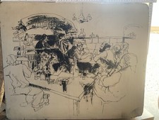 Original Lithographie Stein Lithostein Druckplatte Solnhofen ca. um 1900* selten