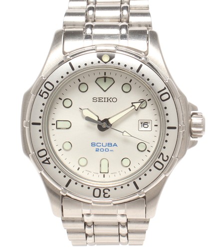 Seiko scuba 7n35 6000 weißes - scuba,