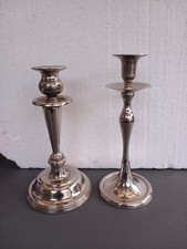 Paar Vintage Kerzenleuchter versilbert - Klassisches Design - Edle Tischdeko