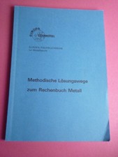 Buch-Methodische Lösungswege zum Rechenbuch Metall-U. Fischer   Z20-1025