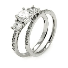 Sterlingsilber 2-pcs Verlobung