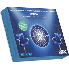 Wer wird Millionär 2026 Tagesabreißkalender - 14.5x11,8 - Rätselkalender - Knobe