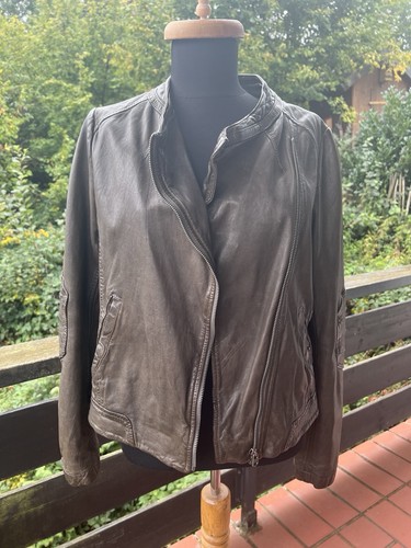 Dunkelbraune lederjacke von - lederjacke,