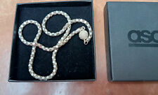 925 Silber Colier, mit Magnetverschluss, 45 cm Gesamtlänge, Etui,  NEU