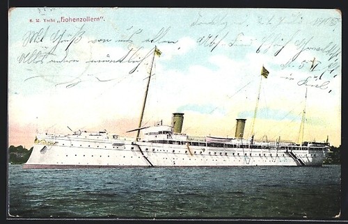 Yacht hohenzollern - ak, s.