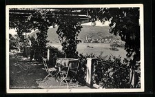 Niederheimbach a. Rh., Ansichtskarte, Laubengang im Märchenhain 1936 