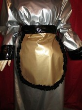 Lackschürze Zofenschürze