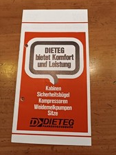Prospekt Dieteg Weidemelkpumpen Programm Traktor Schlepper brochure tractor L