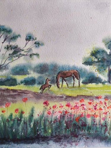 Aquarell bild natur - aquarell, bild.