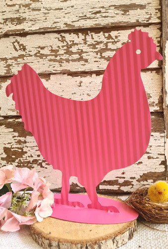 Huhn hahn henne - pink, rosa