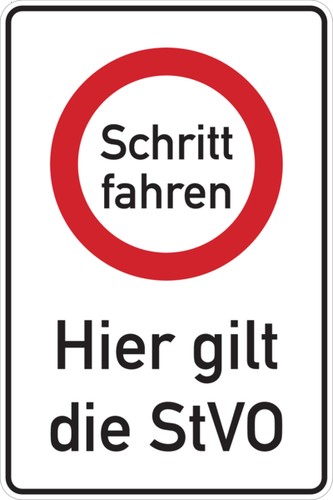 Hinweisschild schritt - hinweisschild,