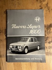 Alfa Romeo Nuova Super 1600 Betriebsanleitung und Wartung von 5/1975 - Deutsch