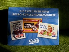 3x Kühlschrankmagnete Pepsi Cola Retro OVP Magnet Checkkartenformat