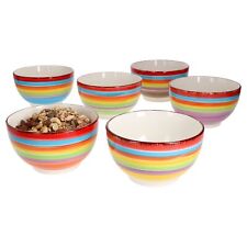 6er Set Ibiza Rainbow Bowl-Schalen 600ml Müsli Salat Dessert bunte Schüssel 