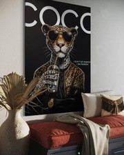 WANDBILD LUXUS COCO LEOPARD