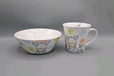 Auerhahn Müslischüssel + Tasse, Müslischale, Kindergeschirr, Kinderservice