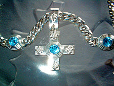 Collier Silber925  neu Unikat Design Elfers Elfcraft 120Gr. Topase o.Platin,Gold