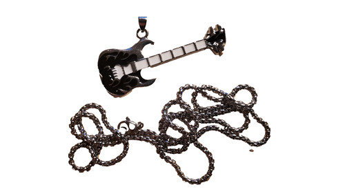 Schwarze gitarren kette mit - schwarze, e-