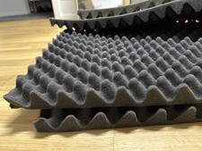 Set 2er 50 x 200 cm Akustikschaum Selbstklebende Schalldämmplatten hoher Dichte 