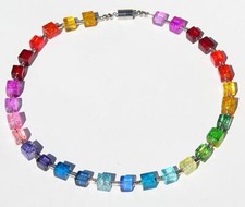 Halskette Würfel Perlen Mix