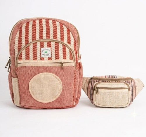 2er set hanf rucksack - l, +