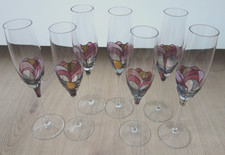 1 Sektglas / Sektflöte Herbstdekor Hochemaille Nagel Glas by K&K Styling