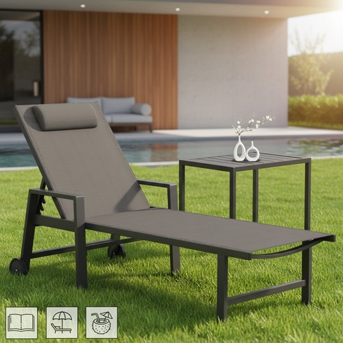 Sonnenliege und gartentisch - sonnenliege,