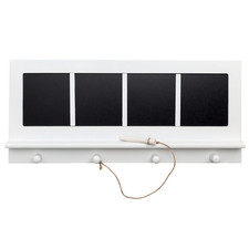 Tafel Kreide Wandboard Wandregal Küche Board Wandhaken Geschirrtuch Holz weiß