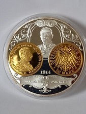 Gigant Medaille 70 mm 20 Mark Preußen Wilhelm II , 20 Goldmark,  PP, nummeriert 