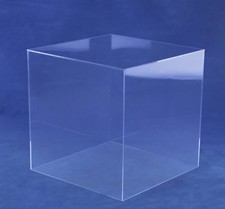 Haube Acryl / Schaukasten / Abdeckung / Staubschutz, quadratisch, versch. Größen