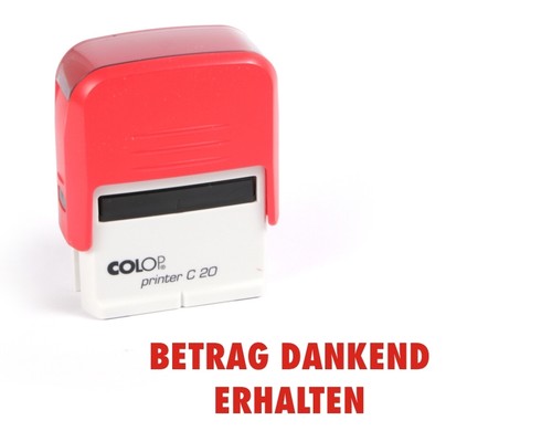 Betrag dankend erhalten colop - betrag,