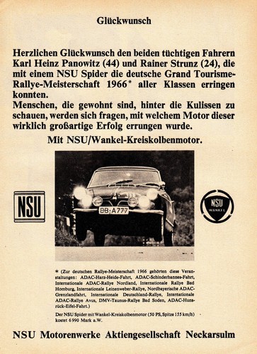 3w20502 alte reklame - von, 1966