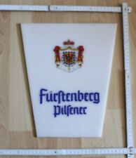 werbe reklame acryl glas v lampe fürstenberg pilsener bier top brauerei alt deko