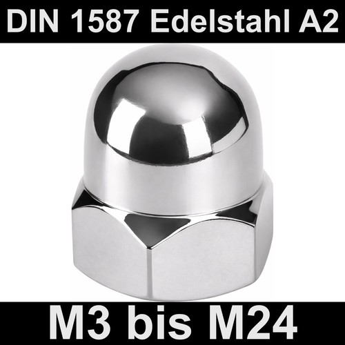 Hutmutter edelstahl din 1587 - hutmutter,