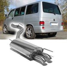 FOX Sportauspuff Edelstahl Endschalldämpfer VW Bus T4 2x63mm Dieseloptik scharf