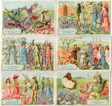 Glanzbild Oblaten scraps 11 Karten  Kinder Elfen Blumen 10,9 cm