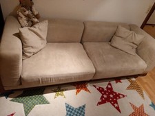 sofa ikea gebraucht, beige 2,3 m lang, 1 m tief, Sitzkissen