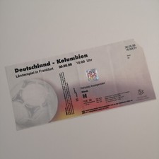 Alte Eintrittskarte Deutschland - Kolumbien 1998 Fußball Ticket Länderspiel DFB 