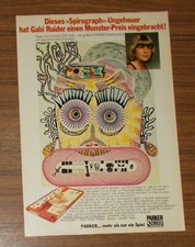 Seltene Werbung PARKER Spiele SPIROGRAPH - Ungeheuer bringt Monster-Preis 1976