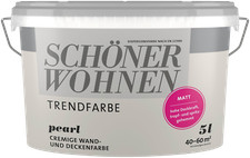 Wandfarbe Trendfarbe Pearl perliges Weiß innen matt Schöner Wohnen 5L