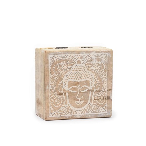 Holz schatulle box buddha - schatulle,