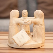 Teelichthalter "3er Freundschaftskreis" Keramik Freundeskreis