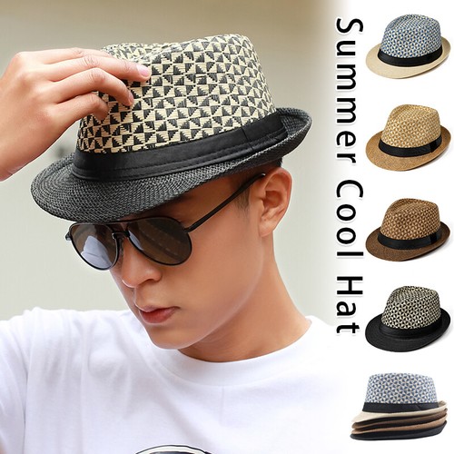Herren sommer stroh fedora - stroh, hut