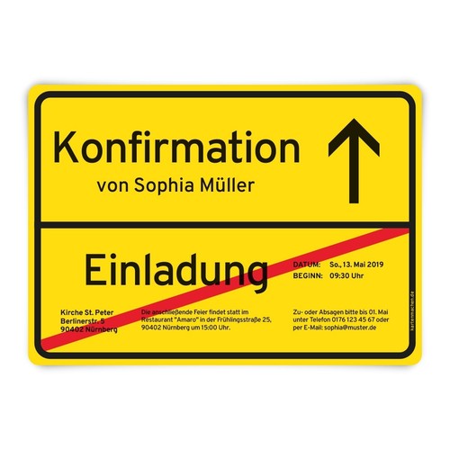 Konfirmation einladungskarten - konfirmation,