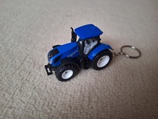 Premium Schlüsselanhänger TRAKTOR New Holland Blau Bulldog Landwirt 4x4 BAUER 