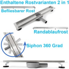 DUSCHRINNE EDELSTAHL BODEN