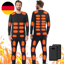 Herren Winter Beheizbare Kleidung: Mit 2 Powerbank 42 Zonen Beheizte 3 Gang Temp